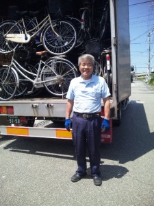 東村栄二SP自転車100台を積んで被災地へ